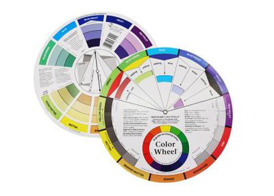 China 12 cores pigmentam fontes de mistura do guia da carta da roda de cor à venda