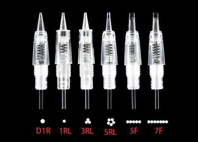 China Screw 1R 3R 5R 5F 7F Cartridge Permanent Makeup Needles for sale