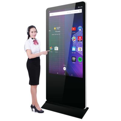 China 65 Inch Floor Standing Touch Screen Kiosk FCC Electronic Advertising Display Screen for sale