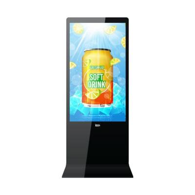 China FHD Floor Standing LCD Advertising Display LED Backlight Multiple Languages for sale