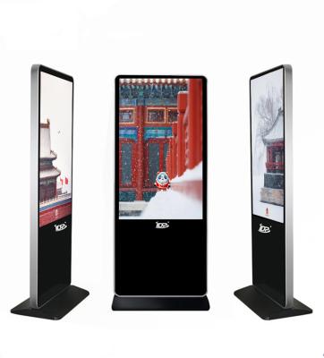 China Señalización de Digitaces del soporte del piso de la pantalla táctil 55 pulgadas para el cine de la biblioteca de hospital en venta