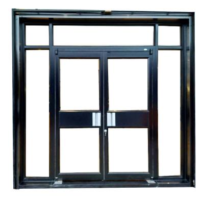 China Shopping Malls Commercial Storefront Tempered Insulated Glass Flush Sliding Door for sale