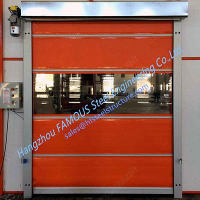 China Intelligent Automatic High Speed Fabric Door Flexible Industrial PVC Rolling Door for sale