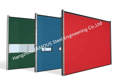 China Polyurethane Core Overhead Steel Door Fully Automatic Wind Resistant Industrial Garage Door for sale