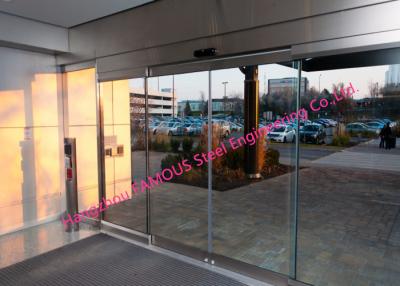 China Fully Glazed Overhead Sensor Doors Glass Facade Opening Sliding Doors Automatic for sale