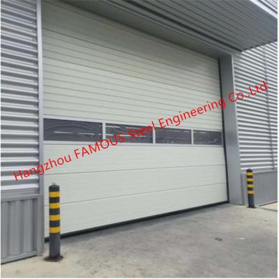 China PU Foaming Automatic Handle Industrial Garage Doors EPS Sandwich Panel Lifting Door For Workshop for sale