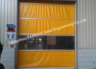 China PVC High Speed Fabric Rolling Doors Hard Metal Frame Quick Response Doors Solution for sale