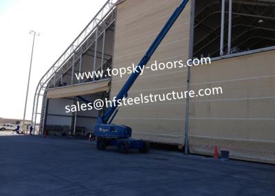China Hoist-up Fabric Doors With Mullions Multiple-door Versions Withstands High Wind Loads for sale