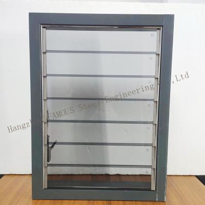 China Adjustable Ventilation Tempered Glass Jalousie Louvre Windows for sale