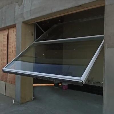 China Tilt Up Overhead Toughened Glass Door for sale