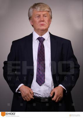 China Indoor Playground Lifesize Look Alike Donald Trump Wax Sculpture Long Life Time for sale