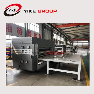 China Chain Feeder 2 Color Flexo Printing Machine , Corrugated Box Making Machine for sale