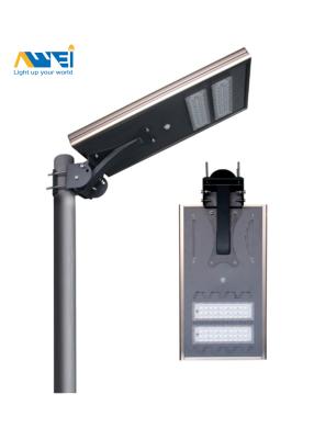 China Integrated Solar Street Light Outdoor IP65 Bright 40W Solar Power Decorative Solar Street Lights With Motion Sensor for sale