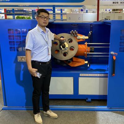 China High Speed Excentric And Tangential Type Non-Metallic Taping Machine voor het inpakken van banden op kabel Te koop
