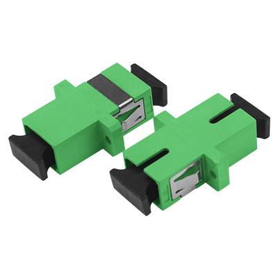China SC Type Flange Fiber Optic Adapters Simplex APC Low Insertion Loss for sale