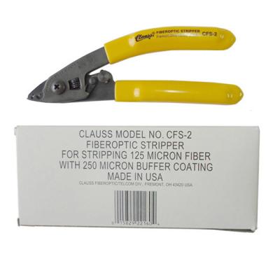 China Small Size 2 Holes Fiber Optic Cable Tools Stripping Tool 165mm Length Yellow Handle for sale