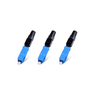 China 125um Plastic Fiber Optic Cable Connectors , Pre Embedded SC/UPC Optical Fast Connector for sale