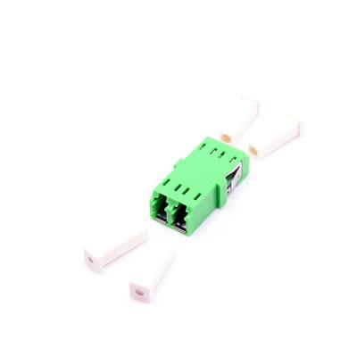 China SM/MM/OM3/OM4 Lc Apc Duplex Adapter , Fiber Optic Cable Adapter With Internal Shutter for sale