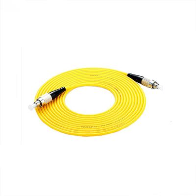 China FC UPC To FC PC Fiber Optic Patch Cord 9/125 Simplex 2.0 3.0mm Anti Shedding Cable for sale