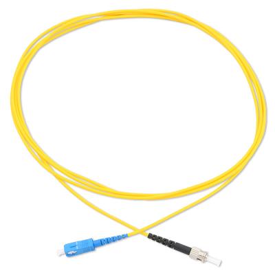 China Yellow G657A2 Fiber Optic Sc Upc To Sc Apc Patch Cord Single Mode Simplex Cable for sale