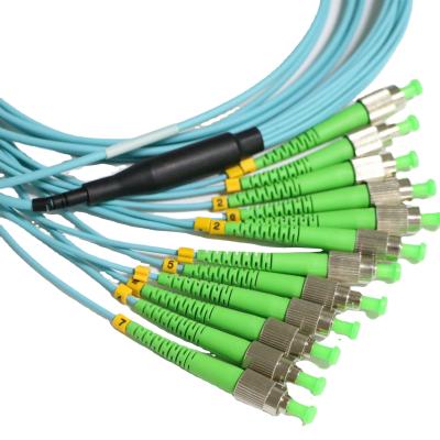 China Duplex Simplex 12 Core Fiber Optic Patch Cord Jumper With Custom Color Jacket for sale