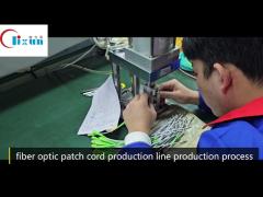 Fiber optic patch cord production line production process