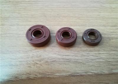 China Fuel Resistant Rubber Oil Seal / Hydraulic Rubber Seals Brown Color 8*19*7 for sale