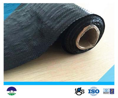 China Tela tejida resistente del geotextil de los ácidos negros/tela tejida negra de la estabilización del polipropileno en venta