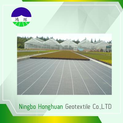 China Anti - Weed Split Film PP Woven Geotextile Fabric For Stops Soil Erosion , Black Color for sale