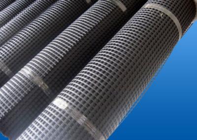 China PP High Tensile Strength Glass Fiber Geogrid Black for Retaining Wall for sale
