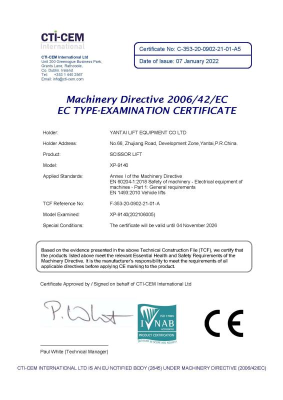 CTI-CEM - Yantai Lift Equipment Co., Ltd.