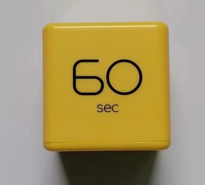 China People use in the cooking for Kitchen Timer Cube Digital Count Up Down Timer abs material  yellow color for sale