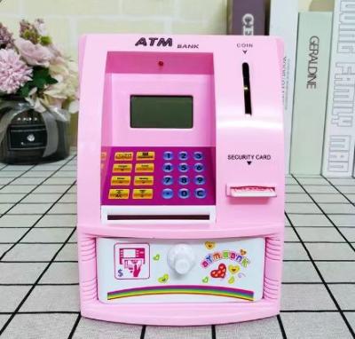 China abs material pink or blue or many colors hot sale atm digital counting coins safe for kids for sale