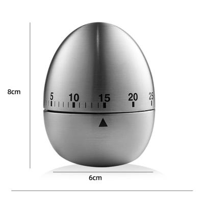 China Stainless Steel Baking 60min Egg Cooking Timer Kitchen Mechanical for sale
