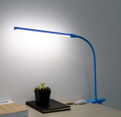 China Color azul de trabajo del curso de la vida de la luz 25000H del escritorio del clip de la oficina LED de Kingda en venta