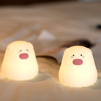 China ROHS Tabletop Night Light Lamp , AAA Battery Pig LED Light for sale