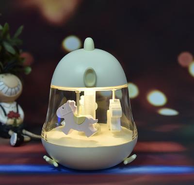 China Luz giratoria de la noche del dormitorio LED del ABS, lámpara de la noche del sensor del tacto del OEM en venta