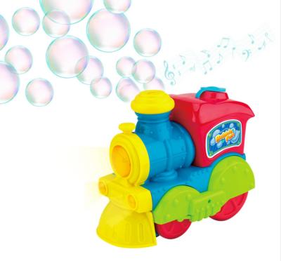 China EN71 ABS Bubble Blowing Toy Train With Lights And Sounds for sale