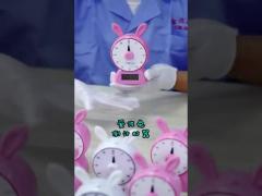Kids ABS Pink Blue Rabbit Shape Education Countdown Timer For Studying Kitchen Yogo