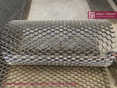 China AISI304 Hex Mesh for Cyclones Lining | 3/4