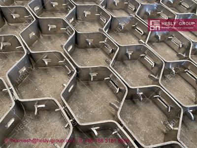 China Stainless Steel 304 Hexsteel for Furnaces and Incinerators Refractory Lining | 25mm x2mm strips | 50mm hexagonal hole for sale
