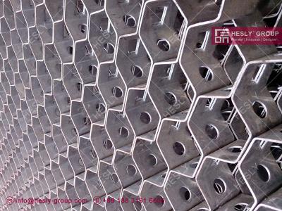 China SS304 Round Hole Hexmesh for Refractory Linings in Metallurgival Industry| China Hex-Mesh Supplier | 1mx2m, 50pcs/pallet for sale