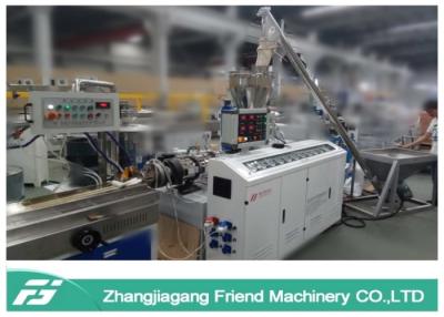 China Black Color Wpc Extrusion Line , Small Size Wpc Profile Extrusion Machine for sale