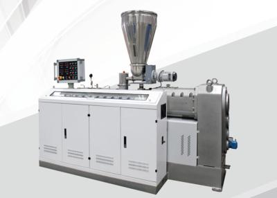 China Conical Twin Screw Extruder Machine , Double Screw Extruder 250kg/H Capacity for sale