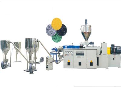 China Conical Twin Screw Extruder PVC Pelletizing Line With PVC Powder / Calcium Material for sale