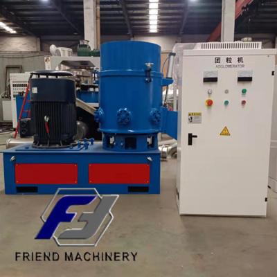 China 800kg/H Waste Plastic Recycling Agglomerator Plastic Crusher Machine for sale