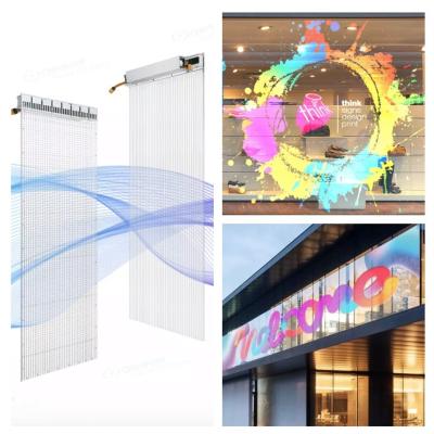 China Glasfenster-LED-Gitterbildschirm transparent für Außenwerbung zu verkaufen