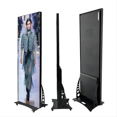 China Display de cartel digital creativo LED pantalla de pie móvil en venta