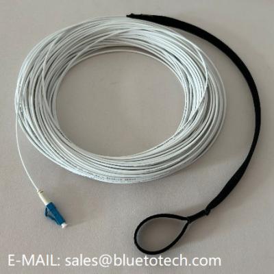China White 2mm Armored Fiber Optic Patch Cord With Pull Rod LC To LC 2.0mm Fiber Optic Armored Patch Cable Single Mode for sale