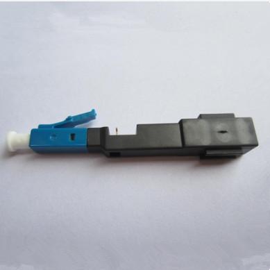 China Fiber Optic LC Fast Connector Straight Type SM , LC Fiber Quick Connector Single Mode Blue for sale